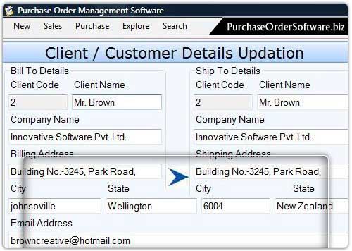 Purchase Order Software screen shot